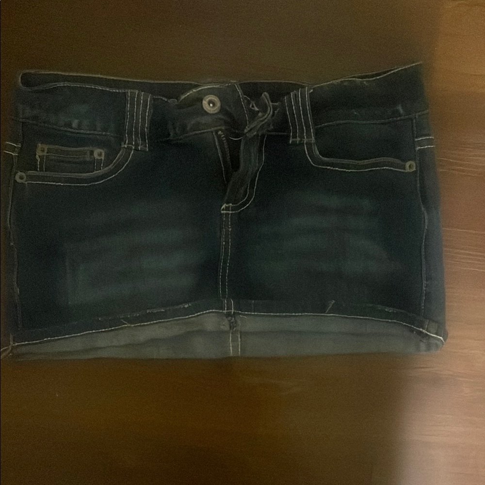 Blue Asphalt Denim Skirt